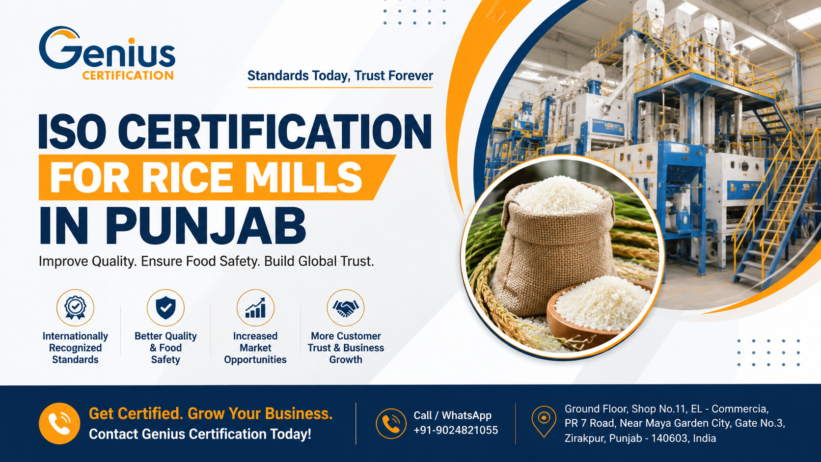 ISO Certification for Rice Mills in Punjab
